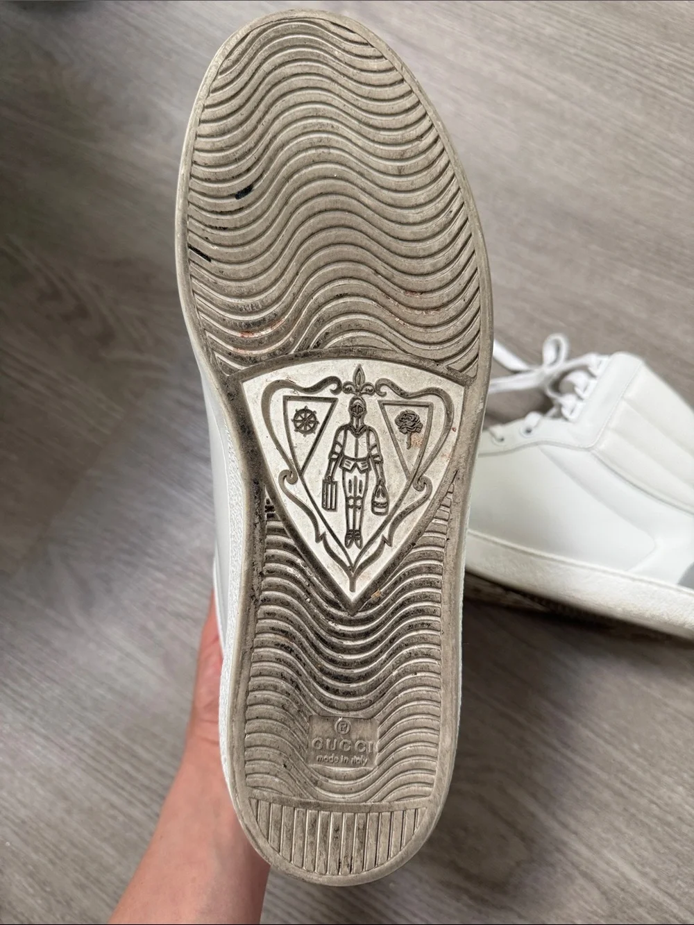 Gucci Ace Men's White High-Top Sneakers - Size 11.5
